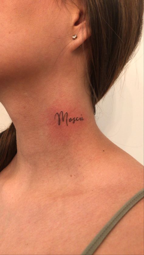 Cat Name Tattoo, Cats Name, Name Tattoo, Neck Tattoo, Tattoos