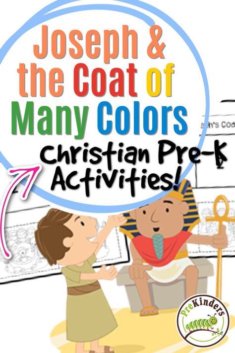 Joseph Activities, Preschool Sunday School Lessons, Story Of Joseph, Preschool Bible Lessons, Christian Preschool, Preschool Programs, Preschool Bible, Coat Of Many Colors, Easy Cards