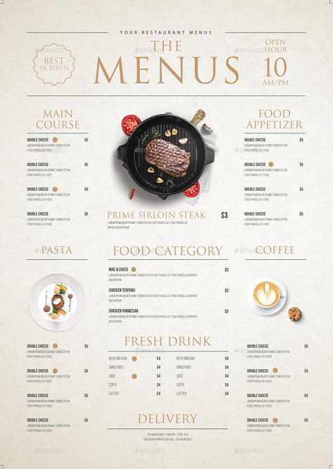 Restaurants Menu Design, Healthy Menu Design, High End Menu Design, A3 Menu Design, Steak Menu Design, Modern Restaurant Menu Design, Luxury Menu Design, Food Menu Design Ideas, Restaurant Menu Design Ideas