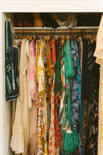 Cozy Dresser, Spare Room Walk In Closet, Two Dressers, Bohemian Closet, Vintage Dressing Rooms, Guest Bedroom/office, Living Dining Kitchen, Closet Curtains, Wardrobe Systems