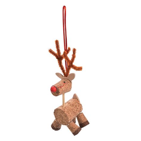 Kids Crafts Ornaments, Cork Reindeer, Cork Ornaments, Ornament Craft, Festive Crafts, Wine Cork Crafts, Holiday Crafts For Kids, Diy Christmas Decorations, Reindeer Ornaments