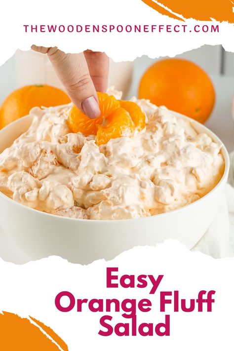 Orange Fluff Salad, Orange Jello Salads, Orange Salad Recipes, Fluff Salad Recipes, Mandarin Orange Salad, Orange Fluff, Fluff Salad, Orange Jello, Fluff Recipe