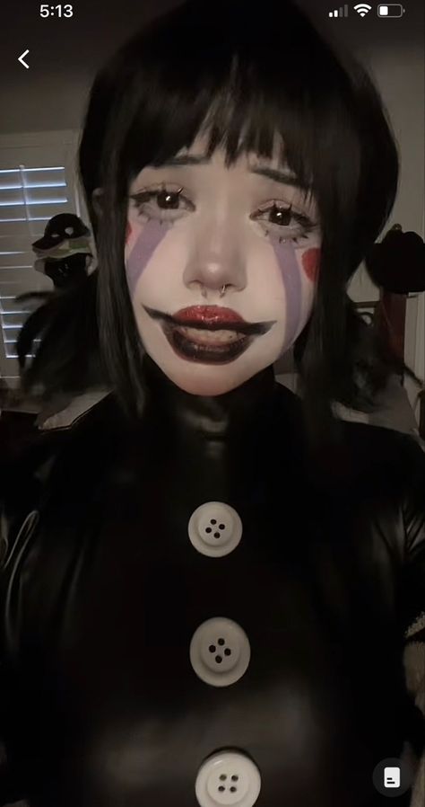 Puppet Halloween Costume, The Puppet Cosplay, Character Cosplay Ideas, Clown Face Makeup, Soul Cosplay, Puppet Makeup, Fnaf Cosplay Ideas, Fnaf Halloween, Fnaf Costumes