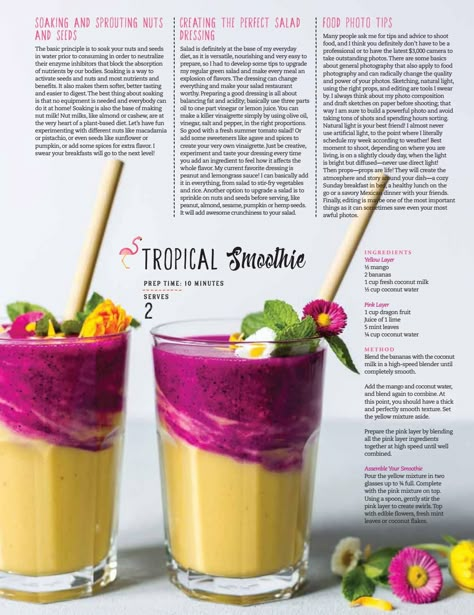 Smoothie Menu, Superfood Drinks, Delicious Smoothie Recipes, Drink Recipes Nonalcoholic, Girl Wallpapers, Pink Anime, Smoothie Bar, Exotic Food, Cafe Menu