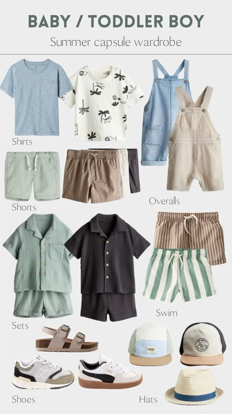 Summer capsule wardrobe for boy moms! All the essentials you’ll need for your little one!  Let me know if you like this style of post & if I should do more! I love to hear feedback!  Baby boy outfits, toddler boy outfits, baby clothes, toddler boy style, baby boy spring clothes, summer baby clothes, summer outfit Inspo, outfit Inspo, baby ootd, toddler ootd, outfit ideas, summer vibes, spring trends, spring 2024, capsule wardrobe, wardrobe essentials, wardrobe basics, toddler sneakers, baby sandals, toddler sandals  Follow my shop @LiziReed on the @shop.LTK app to shop this post and get my exclusive app-only content!  #liketkit #LTKkids #LTKSeasonal #LTKbaby @shop.ltk https://liketk.it/4DAIA Toddler Boy Summer Outfits, Toddler Ootd, Toddler Summer Outfits, Ootd Outfit Ideas, Toddler Boy Style, Toddler Boy Summer, Boys Summer Fashion, Boys Fall Outfits