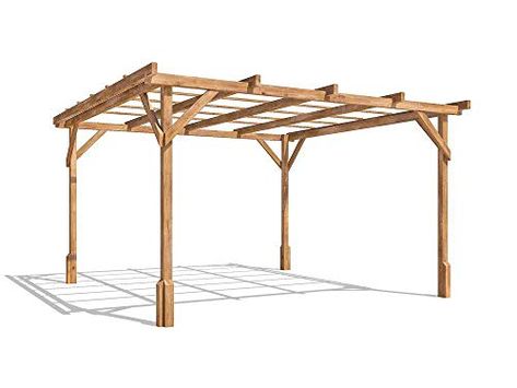 Dunster House Wooden Pergola Garden Shade Kit Utopia (W3m x D3m) Dunster House Corner Gazebo, Wooden Garden Gazebo, Small Summer House, Plant Frame, Corner Log Cabins, Timber Logs, Garden Wood, Wooden Gazebo, Garden Canopy