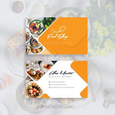 Restaurant Card Design, Business Card Psd Free, Restaurant Card, Funny Business Cards, Food Business Card, Visiting Card Templates, Restaurant Business Cards, Visiting Card Design, Business Card Design Creative