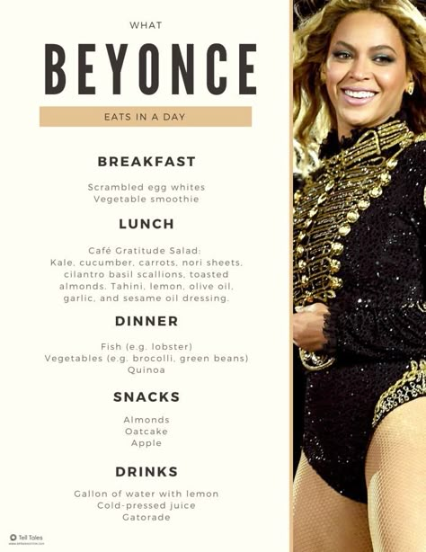 Beyonce Diet Master Cleanse, Eating Like Celebrities, Beyonce Coachella Diet, Celebrity Meal Plan, Lori Harvey Diet, Singers Diet, Beyoncé Diet, Beyoncé Workout, Model Habits