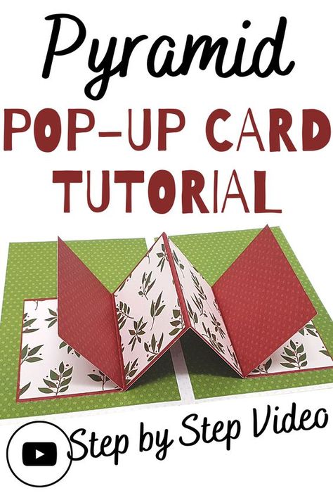 Pop Out Card Tutorial, Pop Up Box Cards Tutorial How To Make, Interactive Cards Tutorial, Pop Up Cards Tutorial, Interactive Christmas Cards, Popup Cards Tutorial, Girly Cards, Folded Christmas Cards, Stamping Techniques Card Tutorials