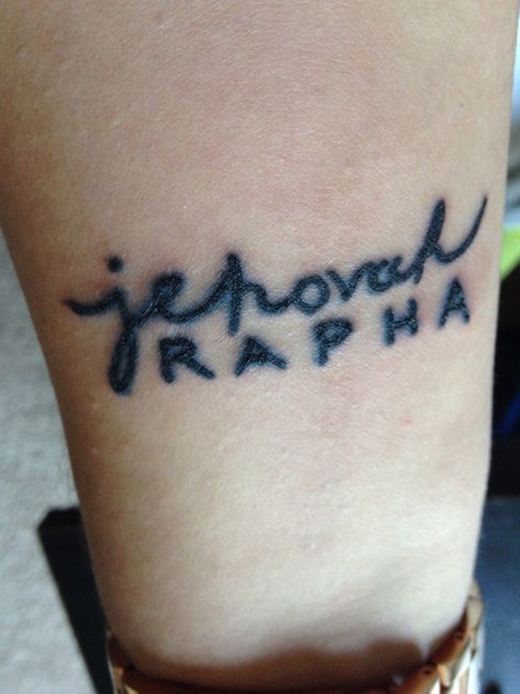 Jehovah Rapha: The God Who Heals Jehova Rapha Tattoo, Jehovah Tattoo, Jehovah Rapha Tattoo, Rapha Tattoo, Still Tattoo, Be Still Tattoo, Jehovah Rapha, Tattoo Jewelry, Faith Tattoo