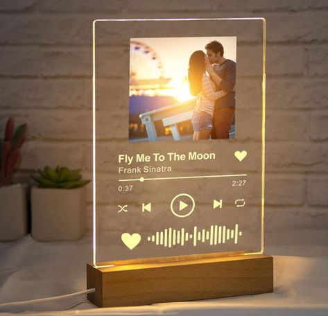 This high-quality personalised music plaque can be displayed as a personalized photo or scanned made with Spotify code to listen to music.also you can choose it as a surprise for your boyfriend, girlfriend, wife, husband or anyone you love.NOTE: There is a protective clear film over the surface of the acrylic plaque to protect during delivery. This must be carefully peeled off before using. Surprises For Your Boyfriend, Spotify Plaque, Music Plaque, Photo Album Covers, Custom Album Covers, Mens Valentines Gifts, Engraved Plaque, Christmas Custom, Photo Engraving