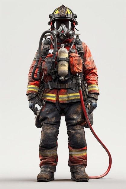 Photo detailed character design of firef... | Premium Photo #Freepik #photo Fire Fighter Character Design, Firefighter Character Design, Firefighter Art, Clothes Reference, Disco Fashion, Fire Fighters, Fashion School, Fire Fighter, Card Banner