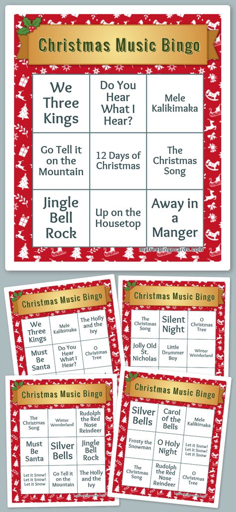 Christmas Music Bingo Free Printable, Music Bingo, Your Cards, Christmas Wonderland, Ready To Play, Bingo Cards, Christmas Music, Play Online, Christmas 2024