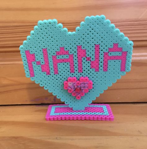 Nana Perler Beads, Perler Bead Ideas, Beads Designs, Bead Projects, Bead Ideas, Perler Beads Designs, Fuse Beads, Perler Bead, 16th Birthday