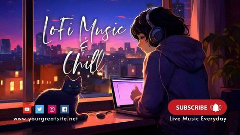 Lofi Music and Chill for Youtube Banner Youtube Banner Backgrounds Music, For Youtube Banner, Banners Music, Lofi Music, Youtube Banner Backgrounds, Happy Diwali Images, Diwali Images, Online Graphic Design, Youtube Banner