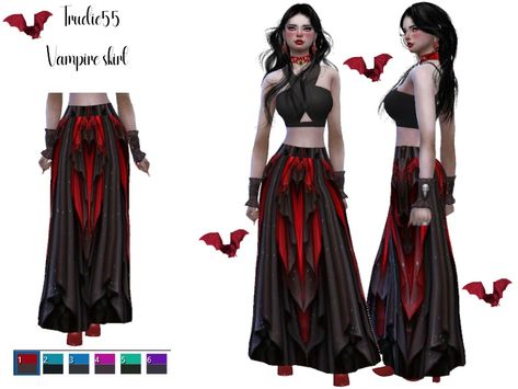 The Sims Resource - Black Vampire skirt Sims 4 Elvira Cc, Sims4 Cc Goth Clothing, Sims 4 Vampire Outfits No Cc, Sims 4 Cc Mods Vampire, Sims 4 Satanic Cc, Sims 4 Cc Nightwear, Sims Cc Vampire, Ts4 Punk Cc, Sims 4 Black Dress Cc