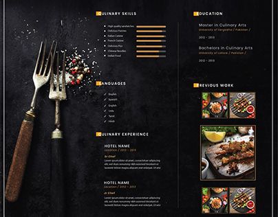 Check out new work on my @Behance profile: "Chef CV Design Template" http://be.net/gallery/93218531/Chef-CV-Design-Template Chef Cv Design, Chef Portfolio Design, Chef Portfolio, How To Make Cv, Concept Villa, Chef Resume, Cv Original, Junior Chef, Cv Design Template