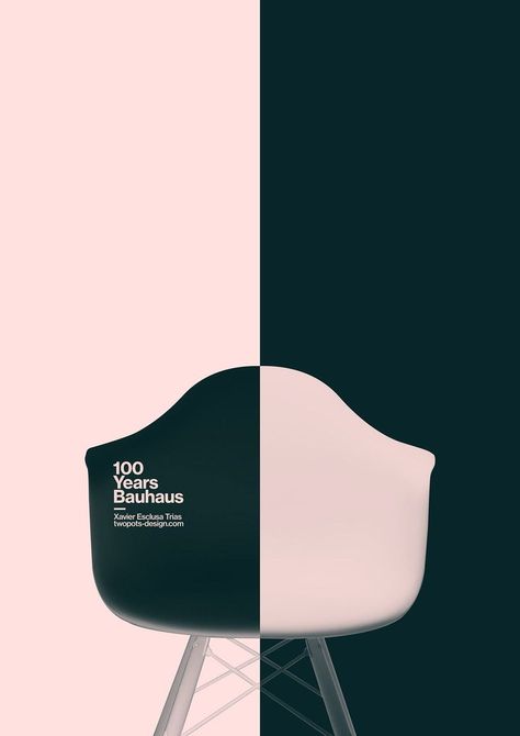 100 years bauhaus by xavier esclusa trias Furniture Graphic, Furniture Ads, Walter Gropius, Bauhaus Poster, The Bauhaus, Bauhaus Style, Design Movements, Grafic Design, Poster Collection