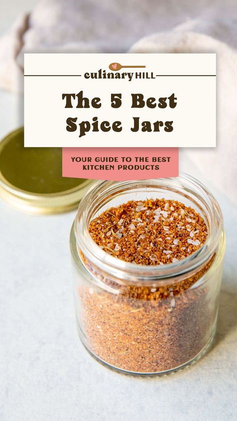 Image of a glass spice jar filled with spice Magnetic Spice Jars, Lenox Butterfly Meadow, Spice Jar Set, Homemade Spice Blends, Magnetic Spice, Glass Spice Jars, Kitchen Games, Homemade Spices, Old Spice