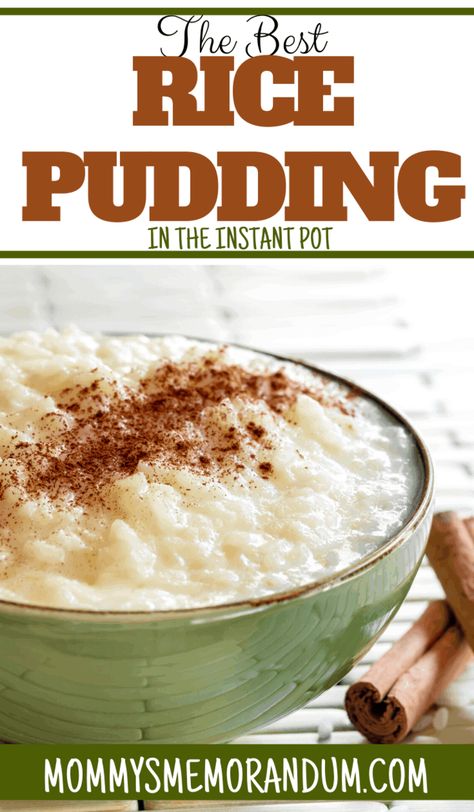 Recipe For Rice Pudding, Instant Pot Rice Pudding, Rice Pudding Recipe Easy, Slow Cooker Rice Pudding, Pressure Cooker Desserts, Recipe For Rice, Old Fashioned Rice Pudding, Slow Cooker Rice, Instant Pot Rice