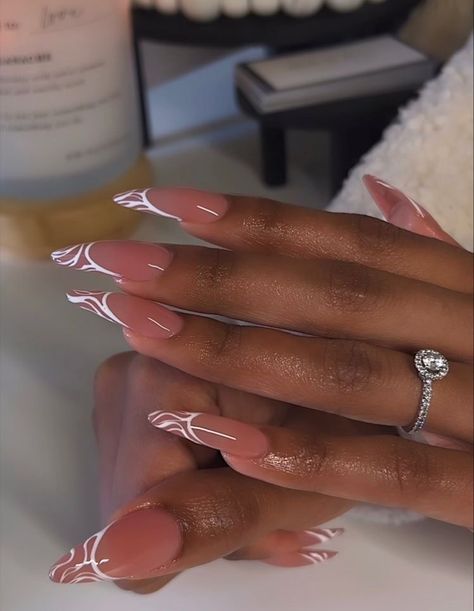 Nail Designs Almond, Nails Champagne, Nails Cream, Vacation Nail Designs, Nails Burgundy, Almond Nail Designs, Nails Coral, Almond Nail Art, Burgundy Prom