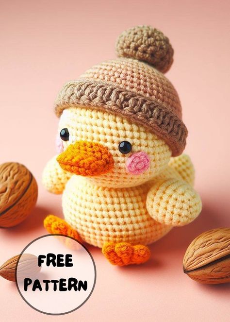 Free Crochet Duck With Hat Amigurumi Pattern Amigurumi Duck Free Pattern Crochet Projects, Ducky Crochet Pattern, Cute Duck Crochet Pattern Free, Free Crochet Duck Pattern Amigurumi, Amigurumi Hat Free Pattern, Duck Amigurumi Pattern, Free Crochet Duck Pattern, Cute Crochet Animals Free Pattern, Crochet Duck Free Pattern