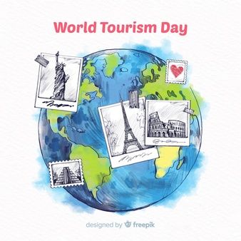 Tourism Drawing, World Tourism Day, Africa Photography, Tourism Day, Day Background, Poster Drawing, World Cities, Portugal Travel, Ways Of Seeing