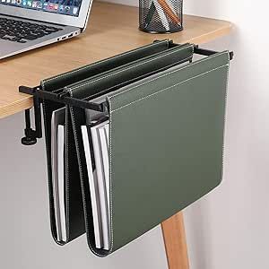 Storage Under Desk, Laptop Organizer, Hanging Desk, Desk File Organizer, Desk File, Laptop Organization, Magazine Organization, Clutter Solutions, Clean Desk