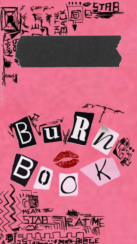 Burn Book Wallpaper, Mean Girls Aesthetic, Creative Aesthetic, Burn Book, Pink Books, Book Wallpaper, Mean Girls, Pink Wallpaper, Book Aesthetic