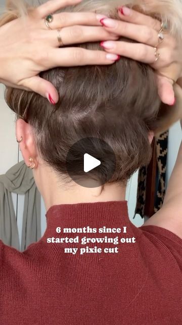 Sarah Bryant on Instagram: "Question for you:  Would it be helpful if I compiled the clips like this from the past 6 months to show just the grow-out process in one video?  I know how hard it can be to stick with a grow-out while the voice in the back of your mind continuously screams “chop it off!”  #shorthair #pixiecut #microbob #frenchbob" Grow A Pixie Into A Bob, Transition From Pixie To Bob Growing Out Short Hair, Pixie Growout Haircuts, Pixie Cut Grow Out Stages, Growing Out A Pixie Stages Of, Microbob Hairstyle, Growing Out Bob Haircut Stages, How To Grow Out A Pixie Haircut, Hairstyles For Growing Out A Pixie