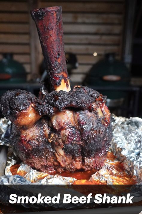 This perfectly smoked Beef shank also known as Thor’s hammer was tender, with fall off the bone meat ideal for shredding. Beer Mustard, Beef Shank, Smoked Beef, Smoker Recipes, The Bone, Thor, Grilling, Good Food, Meat