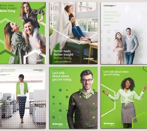 Huntington Bank, Brand System, Bank Branding, 잡지 레이아웃, Bank Design, Social Design, 광고 디자인, Publicidad Creativa, Employer Branding