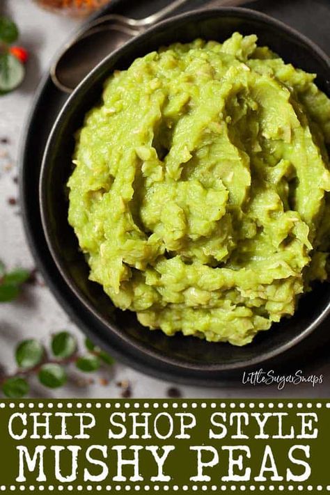 Mushy Peas Recipe, Lotr Party, Hp Sauce, British Recipes, Mushy Peas, Peas Recipe, English Peas, Side Order, Scottish Recipes