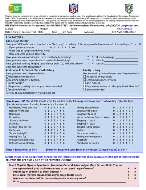 N.F.L. Concussion Test - Document - NYTimes.com App Form, Nursing School Notes, Athletic Trainer, Assessment Tools, Sports Quotes, Sports Medicine, School Notes, Nursing School, The New York Times