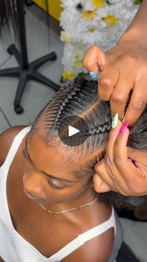 4 stitch braids 🤗 #feedins #braider #trending | Braids by Antoinette | Braids by Antoinette · Original audio Large Stitch Braids, Four Stitch Braids, 4 Stitch Braids, Trending Braids, Stitch Braids, Baby Hair, Baby Hairstyles, African Fashion, Braids