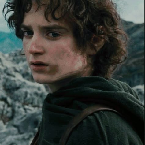 Female Frodo Baggins, Elijah Wood Frodo, Frodo Baggins Art, Frodo Baggins Icons, Hobbit Haircut, Frodo Baggins Fanart, Lotr Icons, Lotr Frodo, Lotr Cast