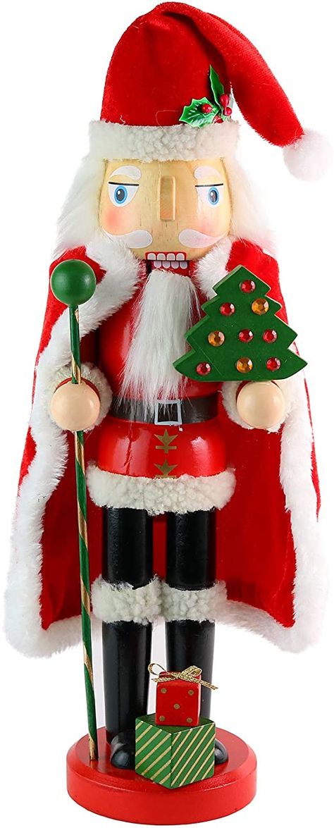 Amazon.com: Ornativity Christmas Santa Claus Nutcracker - Holiday Wooden Nutcracker Santa Figure Home Decoration: Home & Kitchen Wooden Santa Claus, Nutcracker Design, Wooden Nutcracker, Santa Claus Decorations, Diy Santa, Christmas Experiences, Wooden Santa, Vintage Figurines, Nutcracker Ballet