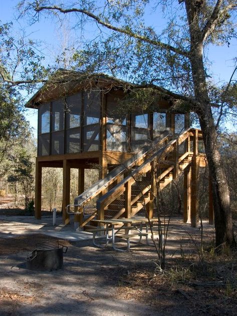 River Property Ideas, Keaton Oaks, Farm Gazebo, Rv Shelter, Land Ideas, Lake Property, Pole House, Property Ideas, River Camp