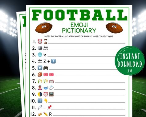 VanillaMintPrints - Etsy 1st Bday Games, Friendship Cards For Kids, Heart Month Activities, Superbowl Activities, Super Bowl Sunday Games, February Activities For Kids, Super Bowl Trivia, Super Bowl Party Games, Fantasy Football Party