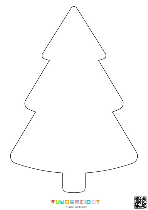 Christmas Tree Templates Free Printable, Activities With Toddlers, Christmas Printable Templates, Christmas Indoor Decorations, Christmas Tree Outline, Printable Christmas Tree, Tree Template, Christmas Tree Template, Felt Ornaments Patterns