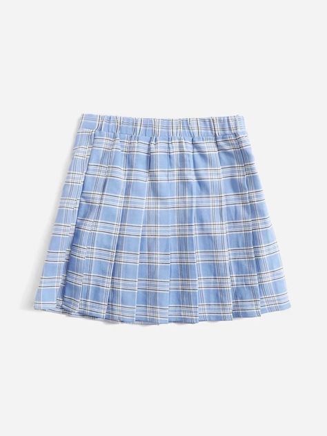 SHEIN Girls Zipper Side Tartan Pleated Skirt | SHEIN UK Tartan Pleated Skirt, Girls Clothes, Swimwear Tops, Pleated Skirt, Tartan, Girl Outfits, Dress Outfits, Zipper, Skirt