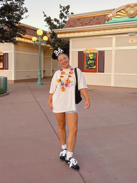 T-shirt, biker shorts, adidas, disney merch, fanny pack Disney Outfit Inspo, Disney Fits, Disney Merch, Disney Outfit, Disney Outfits, Biker Shorts, Fanny Pack, Cool Girl, Adidas