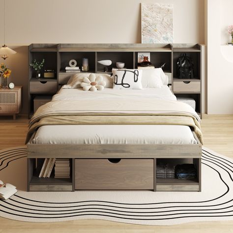 Platform bed with storage