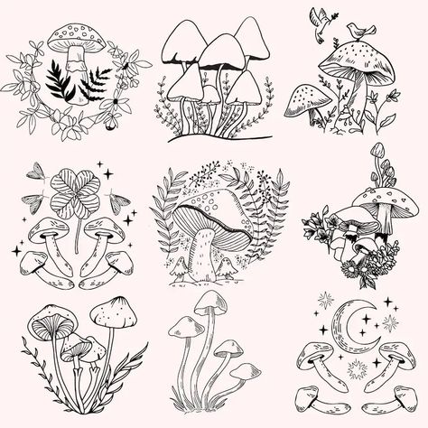 Moon Phases Svg, Mushroom Svg, Mushroom Clipart, Window Markers, Hands Aesthetic, Mushroom Tattoos, Boho Svg, Mushroom Drawing, Svg Art