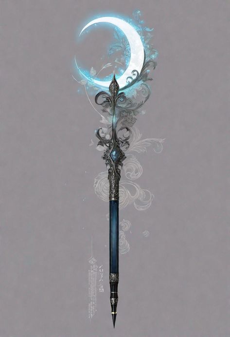 Moon Staff, Magic Staff, Symbiotes Marvel, Magic Items, Modern Tattoos, Magic Powers, Moon Magic, Cosplay Props, Dungeons And Dragons