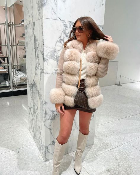 Cardigan With Collar, Faux Fox Fur Coat, Fur Coat Outfit, Fur Cardigan, Cardigan For Women, Real Fur Coat, Detachable Collar, Outwear Jackets, Coat Outfits