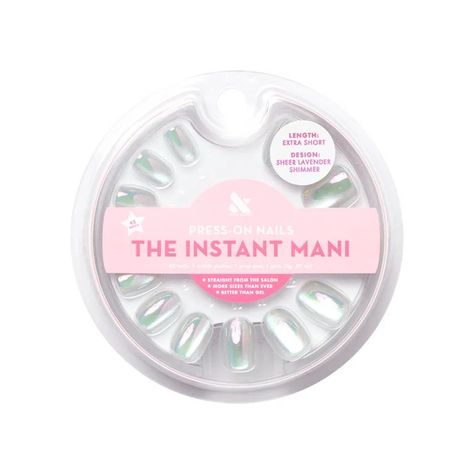 Olive & June Instant Mani Round Extra Short Press-On Nails, Lavender Shimmer, 42 Pieces | Walmart (US) Nails Sheer, Olive June, Short Press On Nails, Cool Gifts For Teens, Olive And June, So Real, Nail Length, Birthday Wishlist