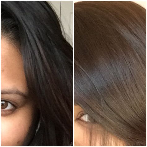 Best At Home Box Dye For Dark Hair | Dark Brown Hair Dye Box At Home, How To Lighten Dark Hair, How To Lighten Black Dyed Hair, From Black To Brown Hair, Lighten Black Hair, Black Hair To Light Brown, Black Hair To Brown, Black Hair Dyed Brown, Best Box Hair Dye