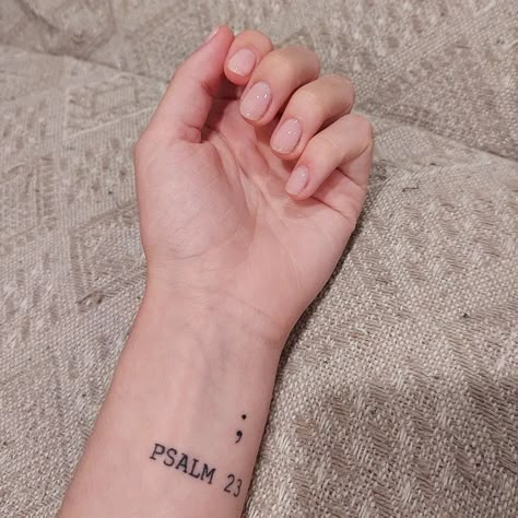 Tattoo Psalm 23, Psalm 23 Tattoo, Prayer Tattoo, Psalms Quotes, Catholic Tattoos, Psalm 20, 3 Tattoo, Delicate Tattoo, Best Sleeve Tattoos