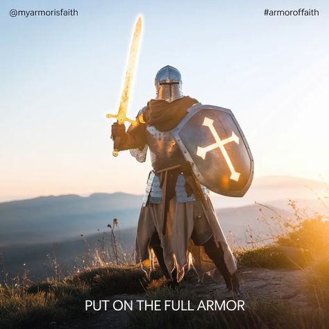 Put on the Full Armor of God
Ephesians 6:11 tells us to "Put on the full armor of God, so you can stand against the devil’s schemes." 🛡️ God gives us spiritual armor to face life’s challenges: faith, righteousness, truth, and salvation. Dive into this biblical teaching and arm yourself with His strength! 💪 #BibleQuote #Faith #ArmorOfGod #ChristianLiving #DailyScripture #BibleVerses #SpiritualGrowth #JesusSaves #GodsProtection Armor Of God Crafts, God Armor, Biblical Stories, Spiritual Armor, Ephesians 6 11, The Full Armor Of God, Full Armor Of God, Ancient Israelites, The Temptations